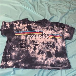 Tie dye No Excuses Cropped Tee